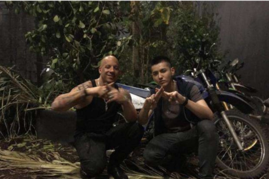 范·迪塞尔晒与吴亦凡合照，依旧迷之角度示兄弟情